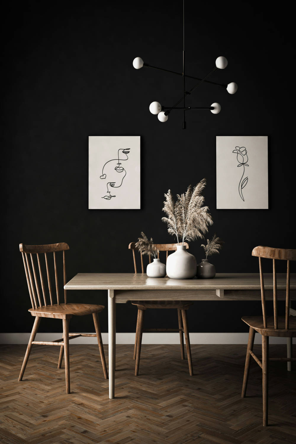 Интериор в черно - трапезаря