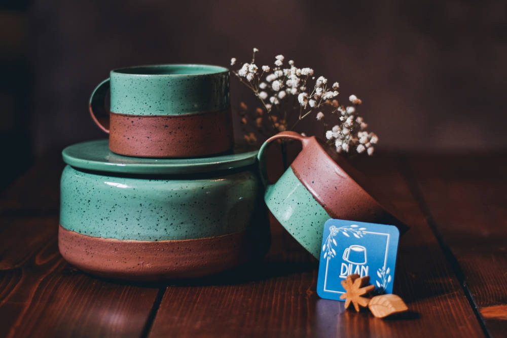 Ceramic coffee set Ръчно изработен комплект за кафе от керамика